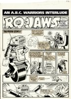 2000AD PROG 144 PG 10 - RO JAWS / ROBUSTERS / ABC WARRIORS Title page - KEVIN Kev O'NEILL art L Comic Art
